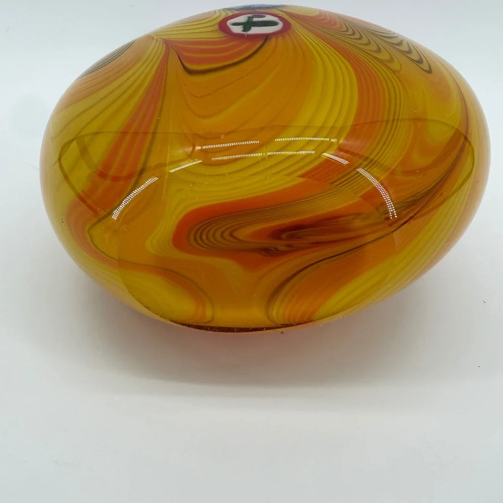Vintage Murano Toso Style Italian Millefiori Ribbon Swirl Hand Blown Vase